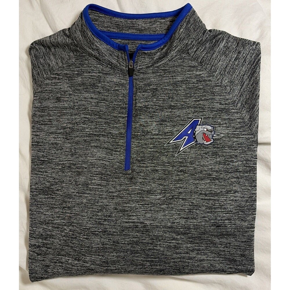 Colosseum UNC Asheville 1/4 Zip Pullover GrayBlue L Mens Golf basketball College